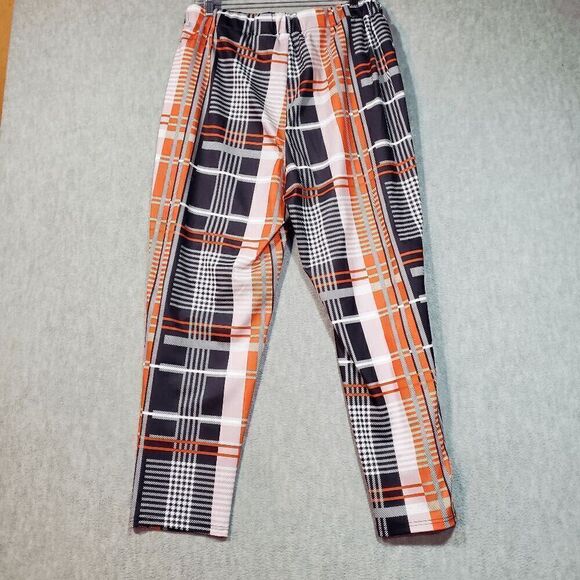 Shein Curve Pants Womens 2XL Black Plaid Pleated Comfort High Waist Drawstring - Picture 6 of 7